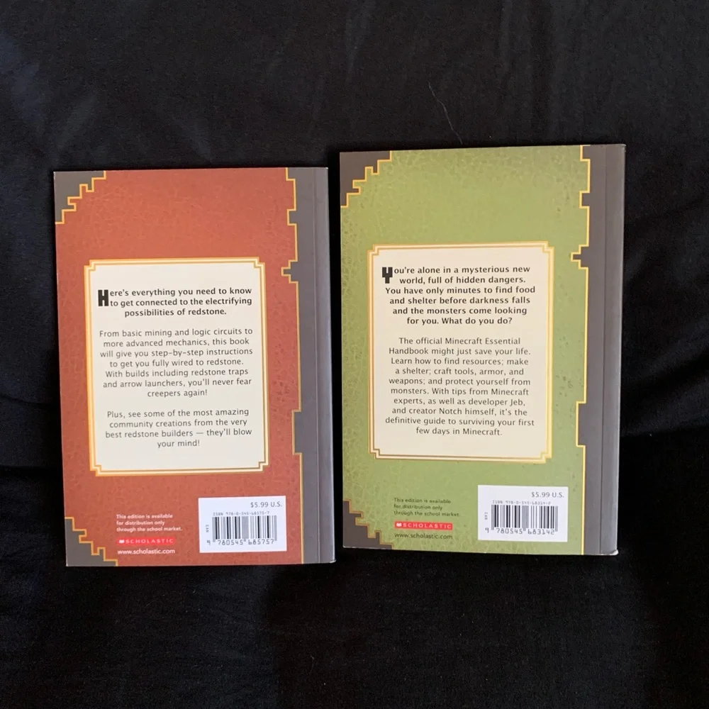 MINECRAFT Redstone and Essential Handbooks Set